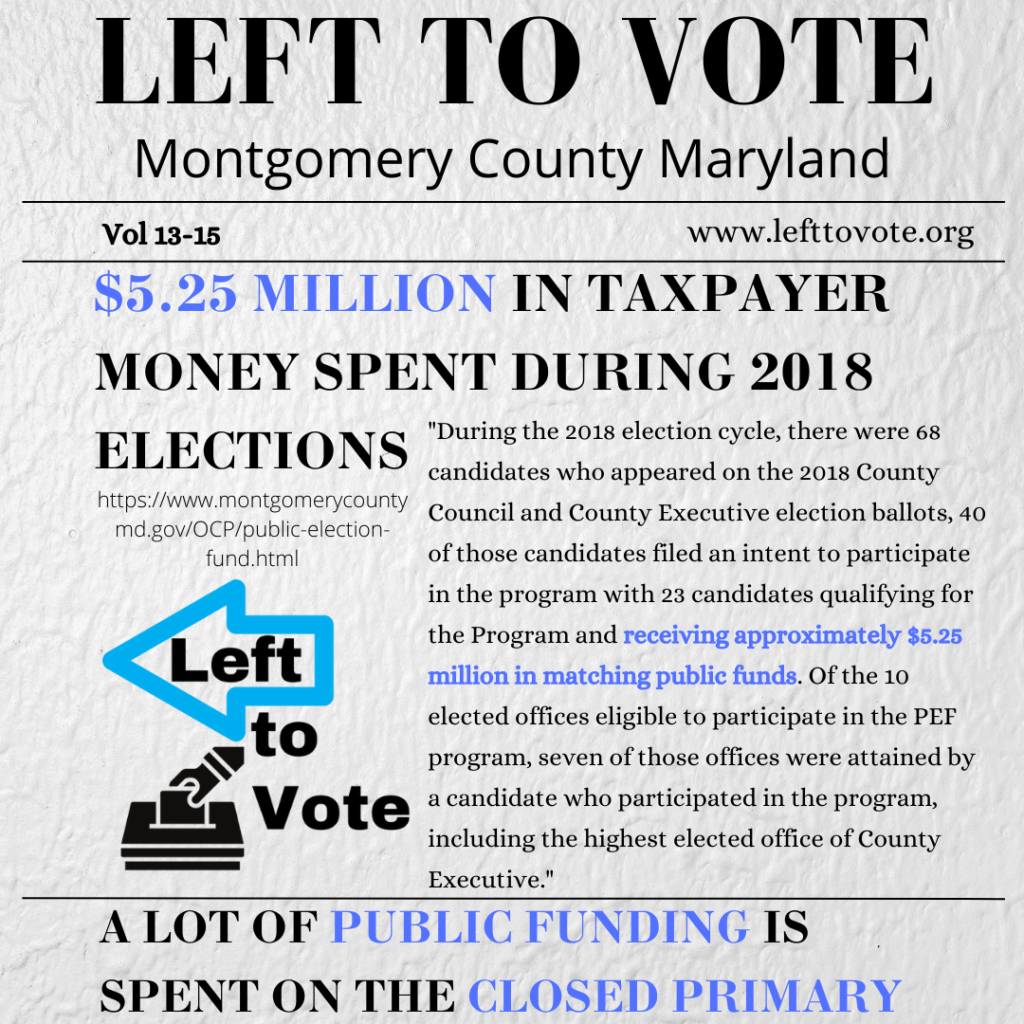 Left To Vote - Montgomery County MD - Left To Vote